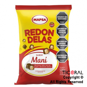 BOMBON REDONDELAS RELLENAS DE MANI X 500 GR MAPSA